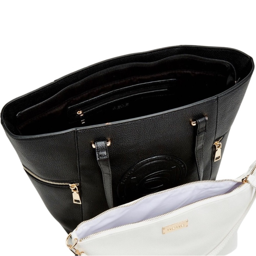 BEBE • Black Rumi Tote Bag Shoulder Purse - Picture 5 of 5